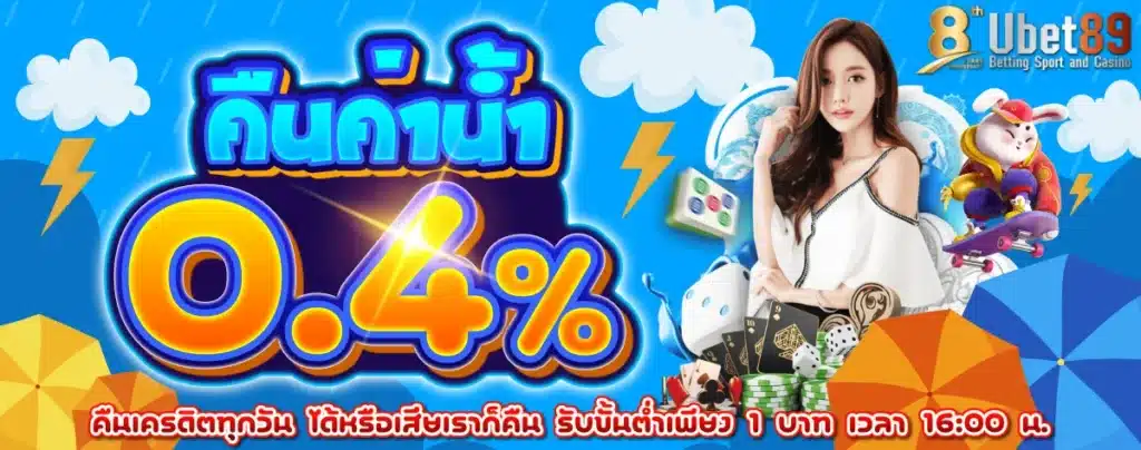 คืนค่าน้ำ 0.4%